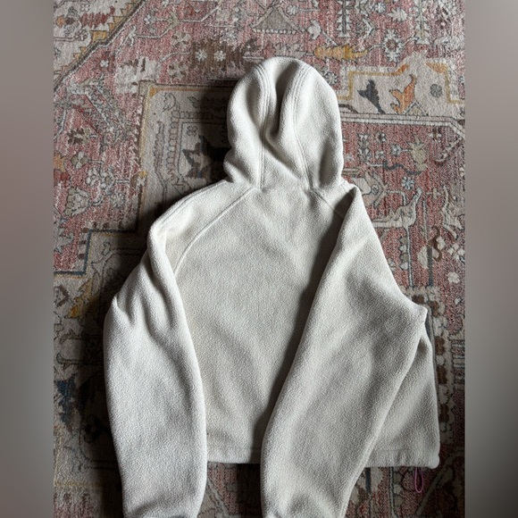 Outdoor Voices Off-White Cream Primo Fleece Half Zip Hoodie - Picture 3 of 4